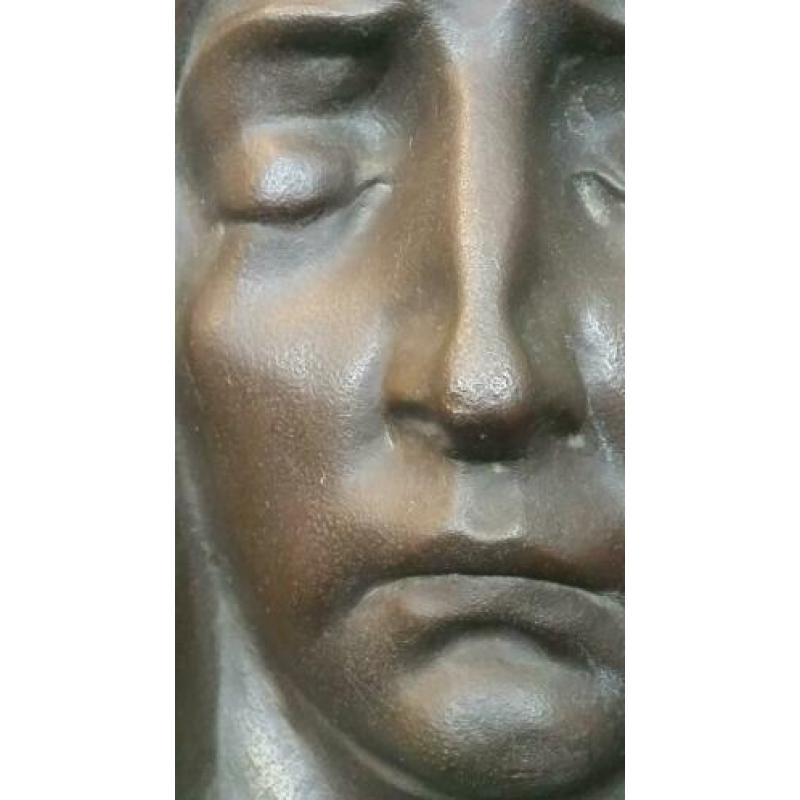Bronzen Wall Plaque Mary Sculpture by Francis Corbeels
