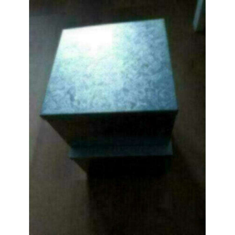 Licht Metalen opberg kistjes 24 x 24 x14 zgan 2 stuks