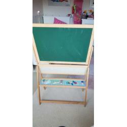 Schoolbord tweezijdig met magneetletters