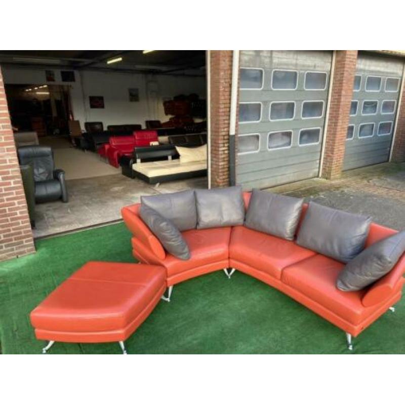 ROLF BENZ model ‘222’ lederen verstelbare design hoekbank