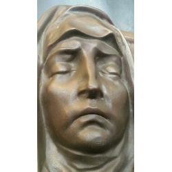 Bronzen Wall Plaque Mary Sculpture by Francis Corbeels