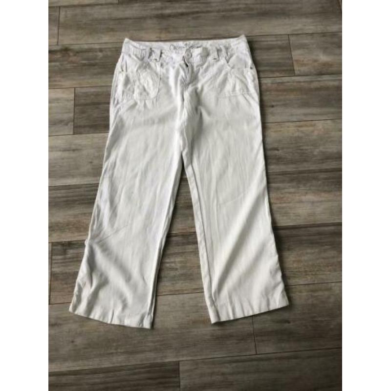 Casualwear mis etam witte linnen en katoenen broek 44