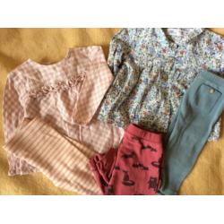Zara babygirl blouse broekje legging pakketje jumpsuit bloem