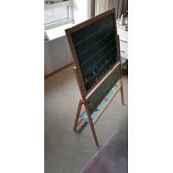 Schoolbord tweezijdig met magneetletters