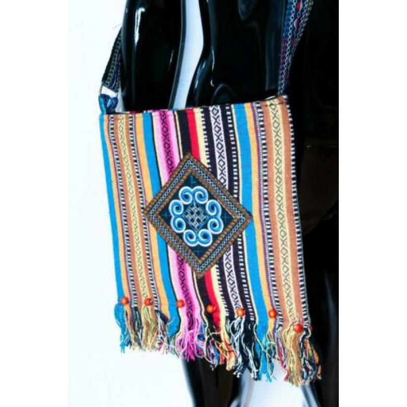 Prachtige tas uit Vietnam handgemaakt ibiza boho hippie