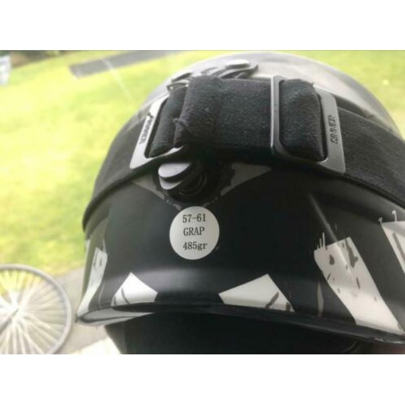 Alpina helm zwart wit grijs maat 57-61
