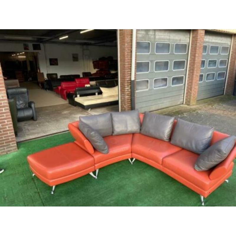 ROLF BENZ model ‘222’ lederen verstelbare design hoekbank