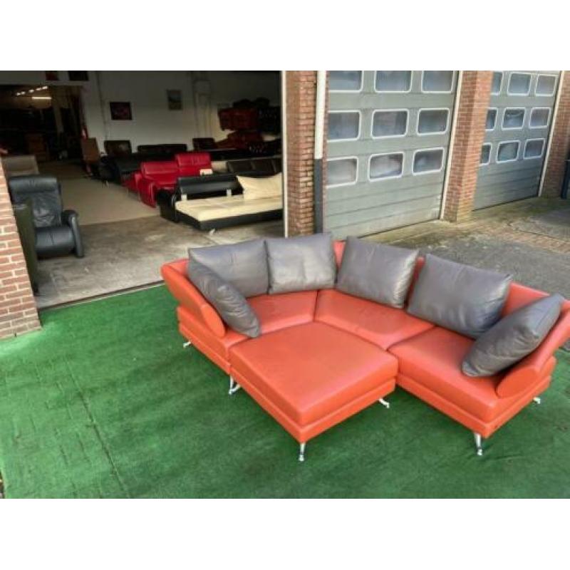 ROLF BENZ model ‘222’ lederen verstelbare design hoekbank