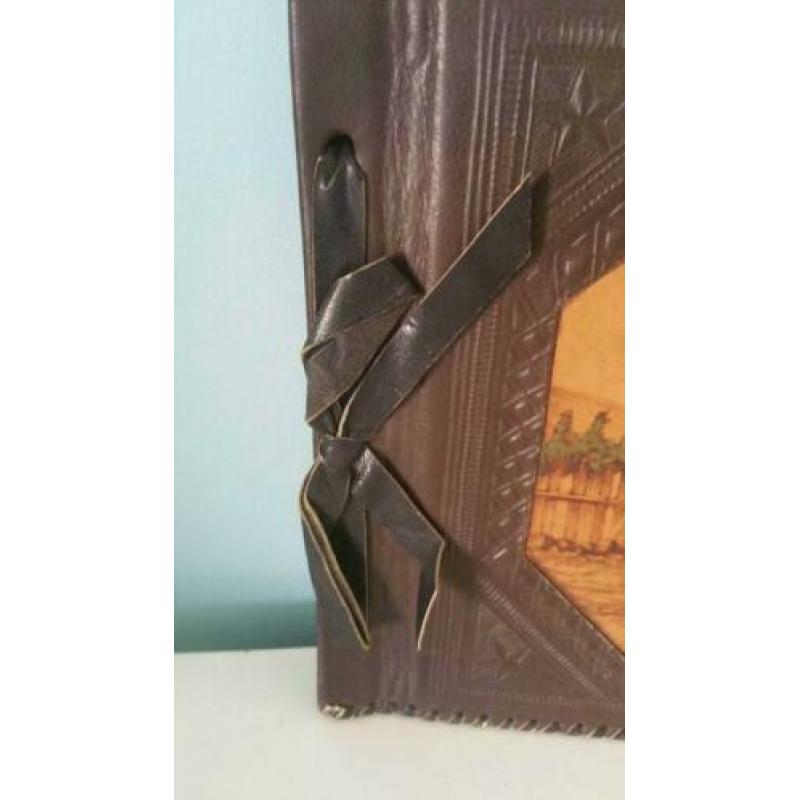 Leren fotoboek omslag uit Chili met mooie afbeelding.