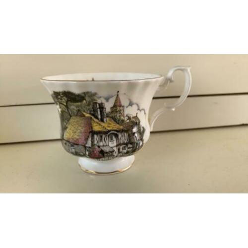 Country scene Royal Albert grote kop uit jaren 70