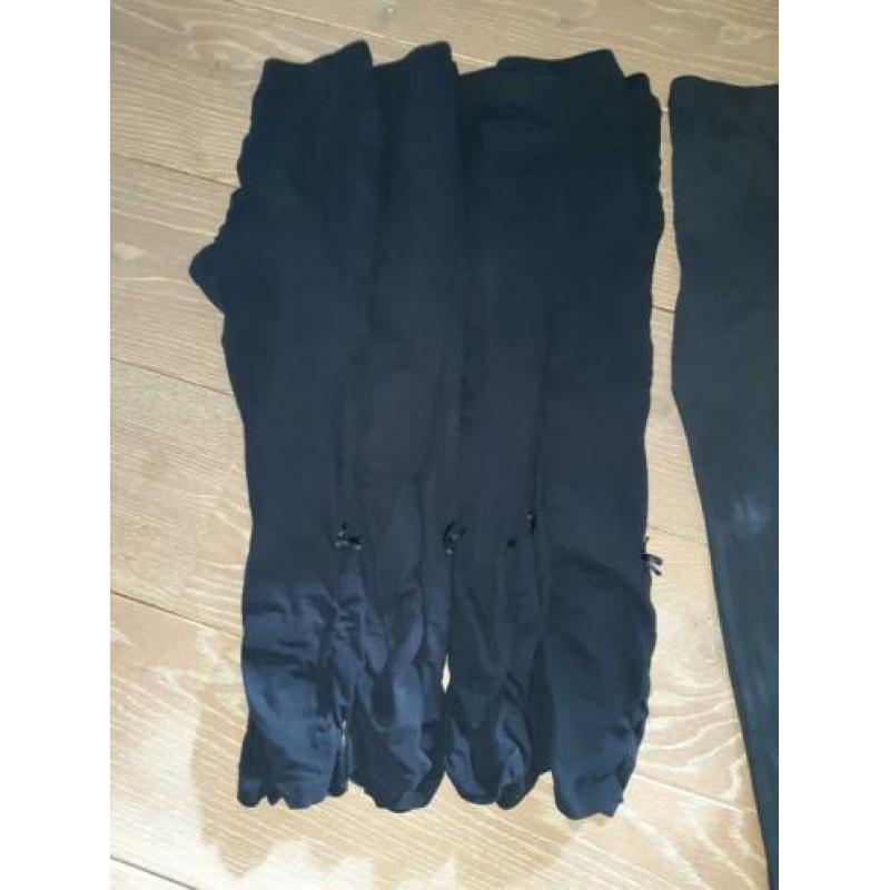 9 leggings maat 140 7x blauw 2x zwart
