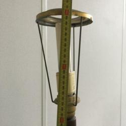 Mahonie en eiken lampvoet plus lampenkappen