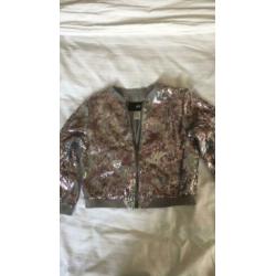 Paillette glitter jasje kort
