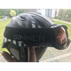 Alpina helm zwart wit grijs maat 57-61