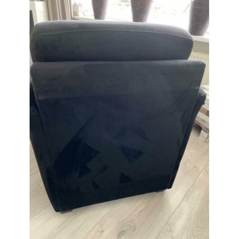 Fauteuil zwart, stof