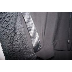 truitje / shirt van magna met lederlook en gaas maat 44 46 4