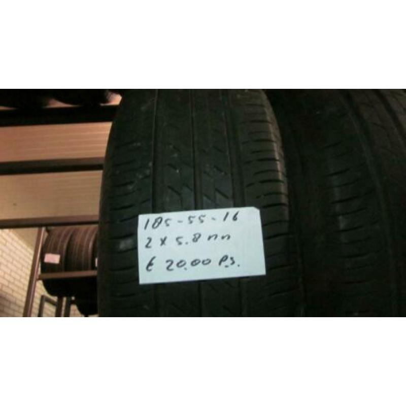 185 55 16 Bridgestone, Continental zomer banden