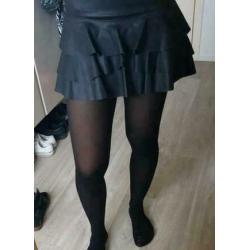 Lederlook rok