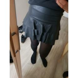 Lederlook rok