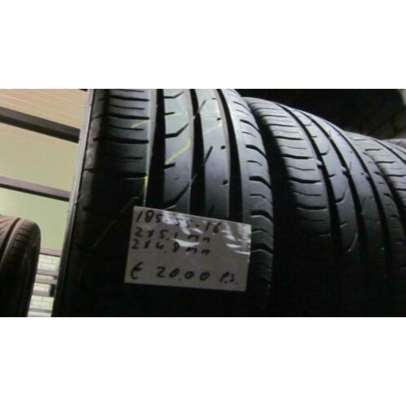 185 55 16 Bridgestone, Continental zomer banden