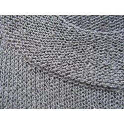 F276 Enjoy mt XL truitje mouwloos taupe gebreid