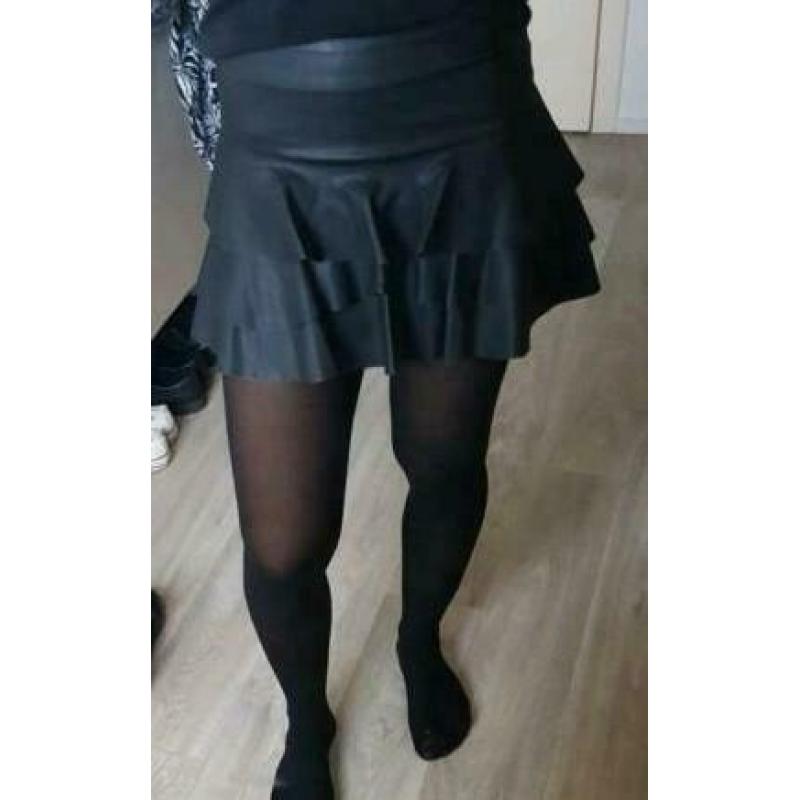 Lederlook rok