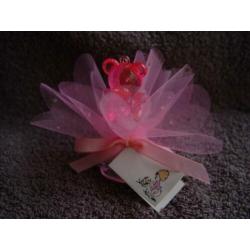 roze en blauwe geboorte bedankjes