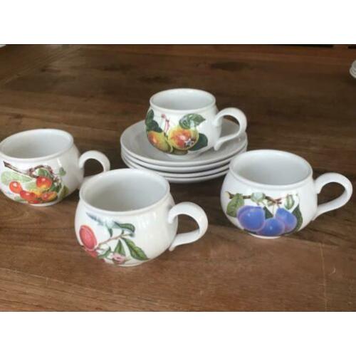 6 x Kop en schotel Portmeirion Pomona
