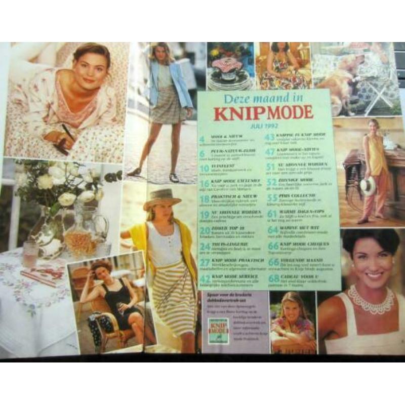 KNIPMODE : Knip 1992 - 3 stuks (juni, juli, augustus)
