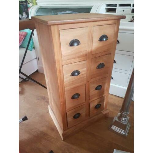 Mooi teak houten lade kastje