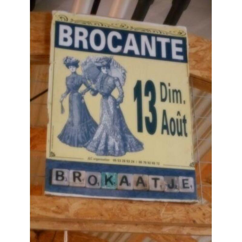 Brocante oude Franse ijzeren gieter