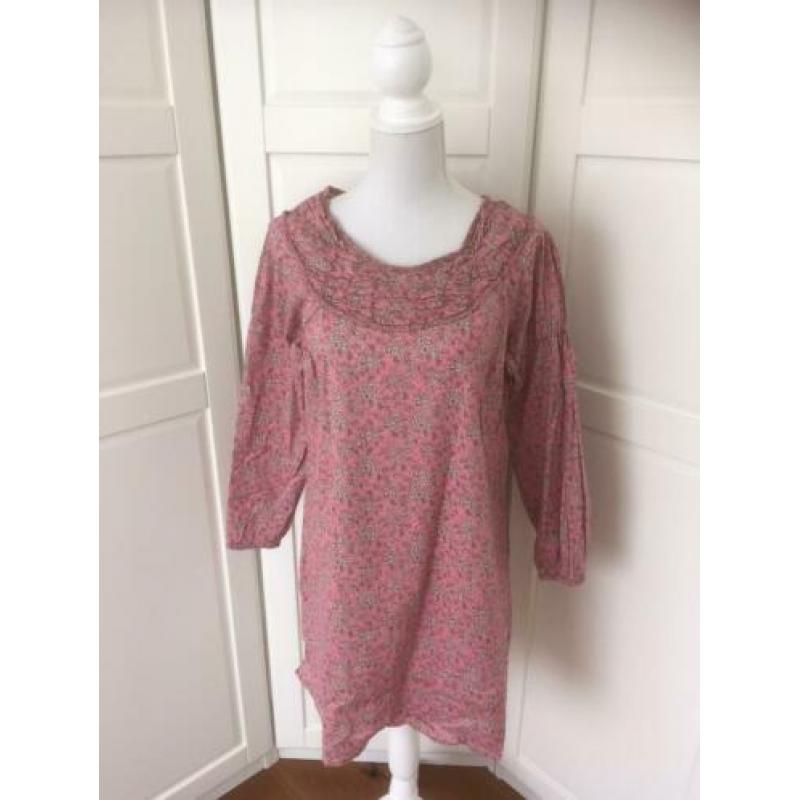 YNot? roze bloemetjes print tuniek blouse, maat L