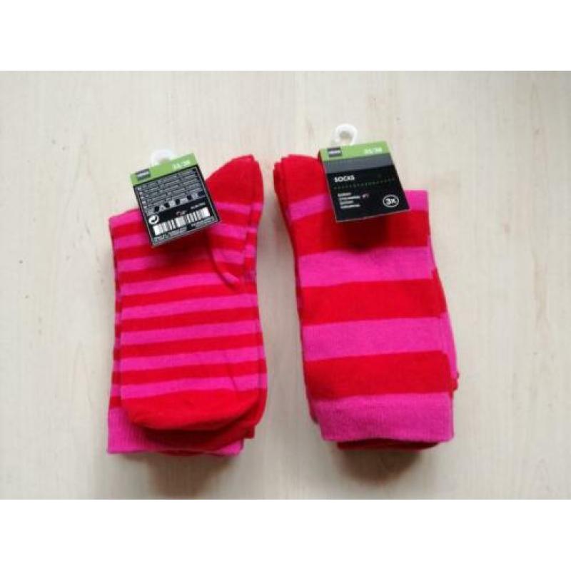 Nieuw hema sokken maat 35/38 roze rood