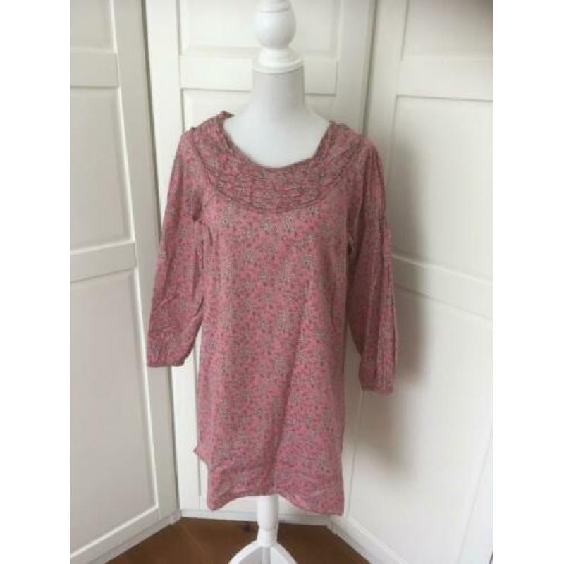 YNot? roze bloemetjes print tuniek blouse, maat L
