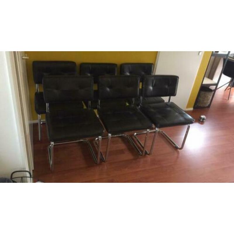 Industriële eetkamerstoelen Woood 6x