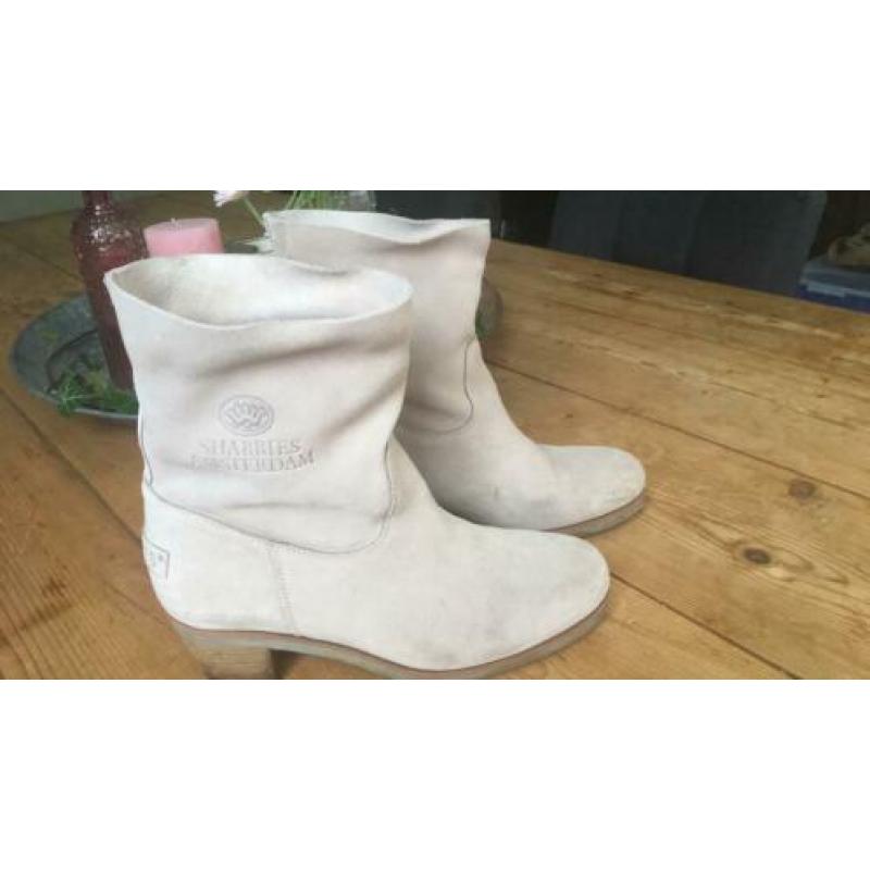 Mooie suède zandkleurige/ beige Shabbies maat 40