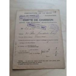 Franse distributie kolen kaart wo1 ww1