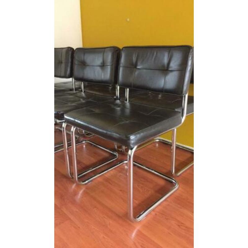 Industriële eetkamerstoelen Woood 6x