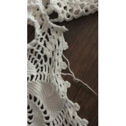 Antieke gehaakte sprei 2.13 x 1.83
