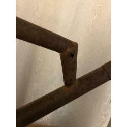 Brocante oude Franse ijzeren gieter