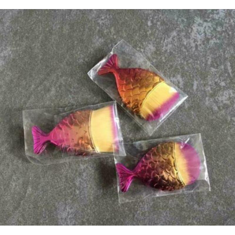 make-up kwast penseel zeemeermin mermaid paars goud NIEUW