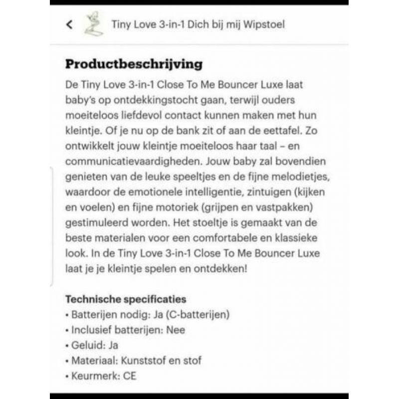 Te Koop wipstoel