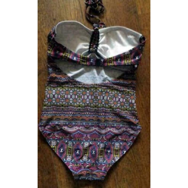 UP FASHION badpak paars/lila/cerise/koraal tinten mt 38B