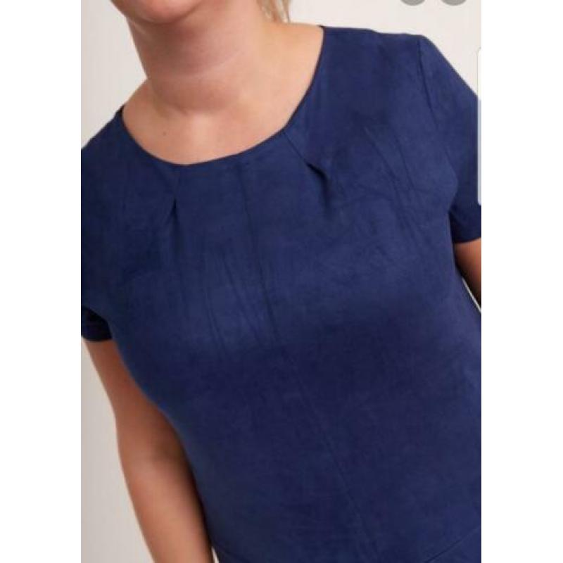Nieuwe velvet blauwe Smashed Lemon jurk maat XS
