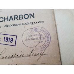 Franse distributie kolen kaart wo1 ww1