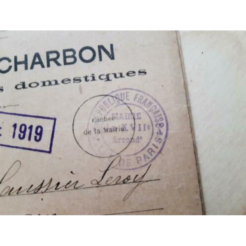 Franse distributie kolen kaart wo1 ww1