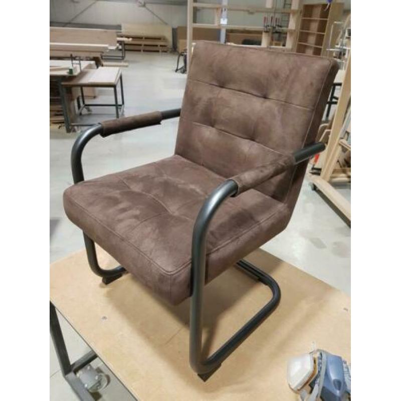 Stoelen stof metalen frame. Nieuw.!!