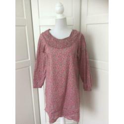 YNot? roze bloemetjes print tuniek blouse, maat L