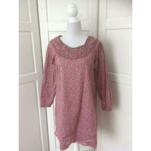 YNot? roze bloemetjes print tuniek blouse, maat L