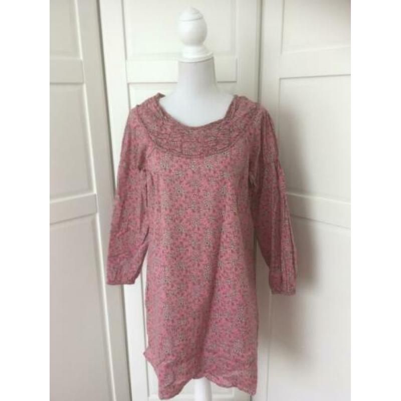YNot? roze bloemetjes print tuniek blouse, maat L